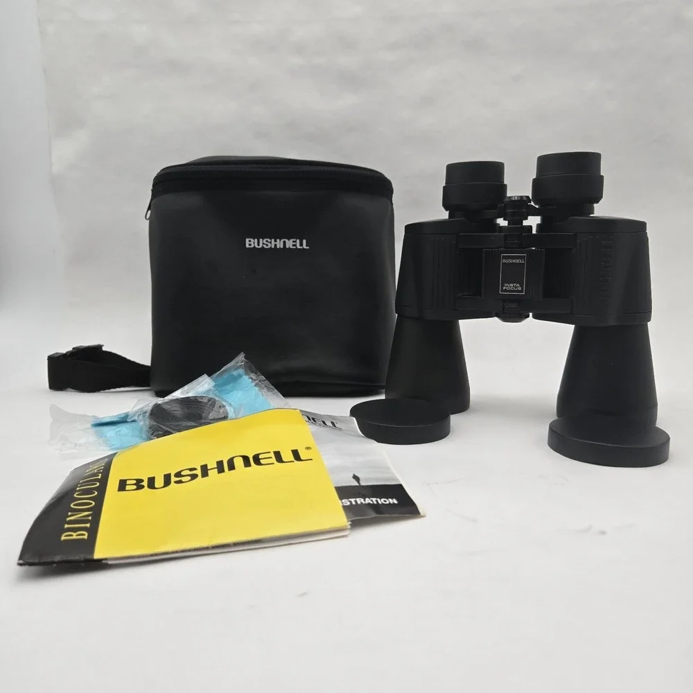 Title Bushnell Insta-Focus 10x50 Binoculars Wide Angle Field‎ 5.5° With Case...